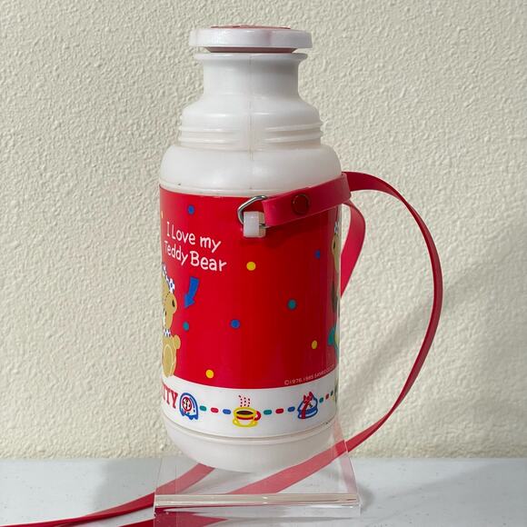 Vintage Sanrio Hello Kitty Teddy Bear Thermos Water Bottle Japan Kawaii Cutecore - Picture 4 of 9